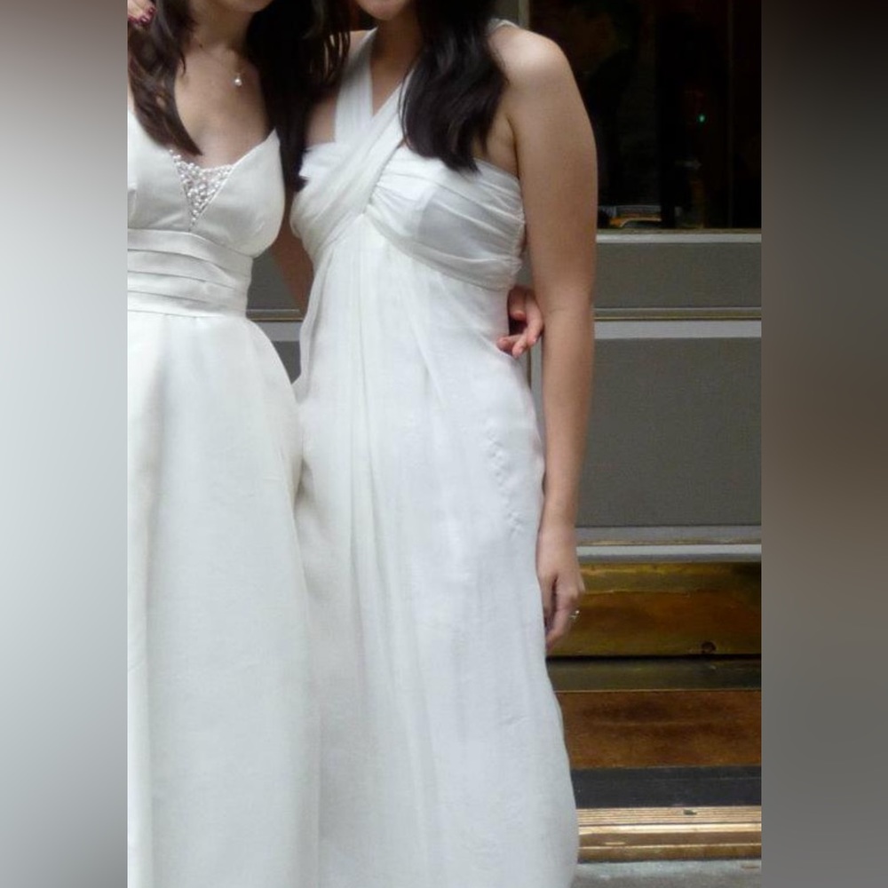 Nicole Miller Bridal White Chiffon Dress